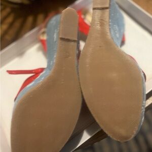 Isabel Marant Red and Blue Heels